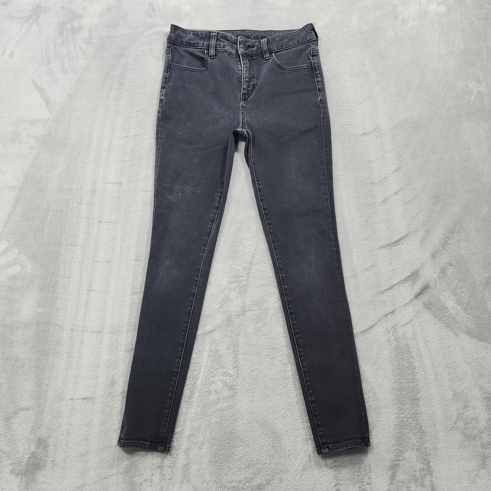 American Eagle Jeans Womens 4 Gray Dream Jean High Rise Jegging Charcoal Wash